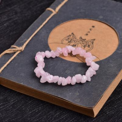 China China wholesale exquisite fashion natural crystal rose stone crushed quartz bracelet for men and women for sale