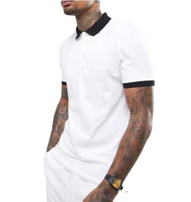 China High Quality Anti-Wrinkle Anti-Wrinkle Oversized Men's Polo Tshirt Cotton Fabric White Printing Logo Printing Polo Shirts Custom Made For Men for sale