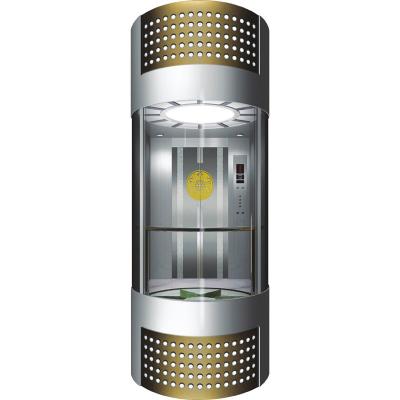 China Glass Sightseeing Passenger Elevator With Good Safety VVVF Elevator Control System zu verkaufen