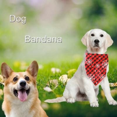 China Bandana LOGO Square Hair Decoration Christmas Printing Dog Cat Seamless Knitting Custom Bandana for sale