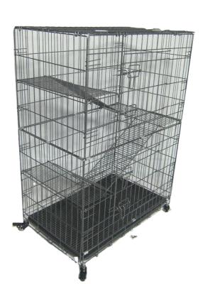 China 4-Tier Viable Cat Cage Playpen with 3 Ladders Large Cat Cage Ramp for sale