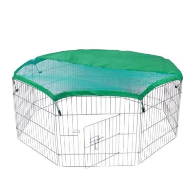 China Sustainable Foldable Metal Cage Animal Hutch With Cover for sale