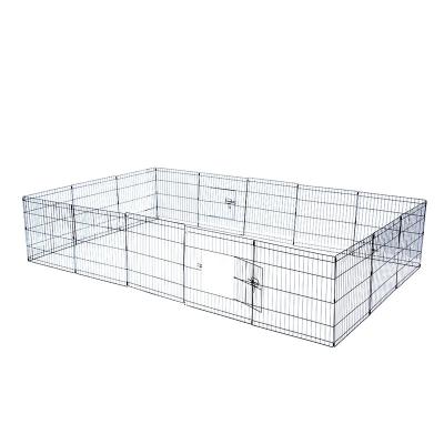 China Sustainable 8 Panel Metal Folding Pet Crate Pet Exercise Playpen for sale