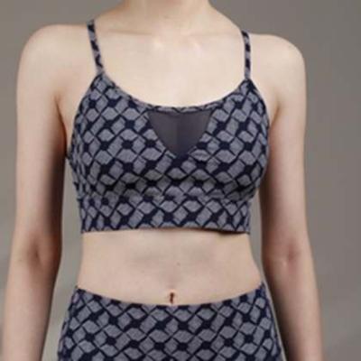 China Best Selling Original High Quality Breathable Fitness Sportswear CF Triangle Mesh Gusset Sports Bra for sale