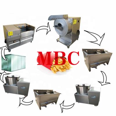 China Semi-automatic Vegetable and Potato Chips Processing Plant Potato French Fries Production Line for sale