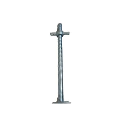 China Modern Scaffolding Accessories Screw Jack Base With U-title Hollow Galvanized Jack Base Adjustable for sale