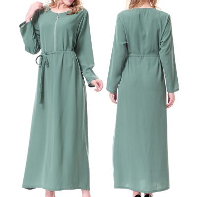 China Breathable muslim kaftan robe nightgown for color women dubai soild muslim abaya long kimono islamic clothing causal long robe for sale