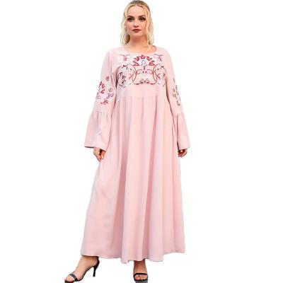 China Breathable abaya for muslim women dress plus size rose dubai turke embroidery abaya prayer gear abaya for sale