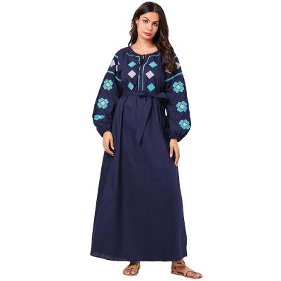 China Muslim Women's Breathable Clothing Dubai Kaftan Dubai Abaya Maxi Long Sleeve Clothing Arabic Dress Islamix Quick Dry for sale