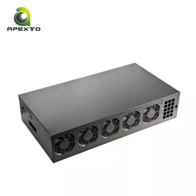 China With Fan 12 GPU Server Case B12s Silent Support 12 GPU Rig Frame 12GPU Motherboard With High Power Supply Server Case for sale