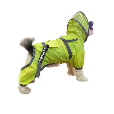 China Amazon viable hot sale pet raincoat sue epoptic hooded raincoat for sale