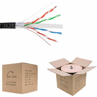 China 550MHz Cat6 1000 Ft de cabo ethernet, o cabo ethernet maioria de cobre desencapado contínuo ETL do computador alistou 24AWG 4 pares à venda