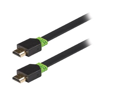 China Vlakke de Verbindingskabel 4K HDMI 2,0 van 15 voet Klaar Goud Geplateerde Schakelaars voor Xbox Playstation Te koop