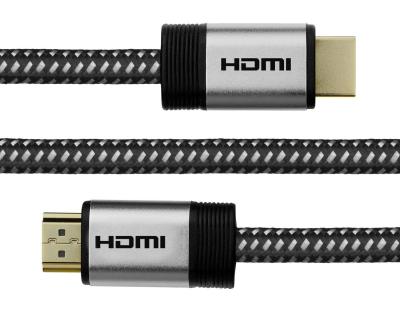 China Hochgeschwindigkeits-HDMI Kabel der umsponnenen Schnur-mit Ethernet 15 Fuß 3D 4K 1080P/Audiorückführkanal zu verkaufen