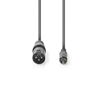 China RCA cinzento escuro ao cabo audio de XLR, homem ao cabo masculino 1.5m/3m/5m do microfone à venda