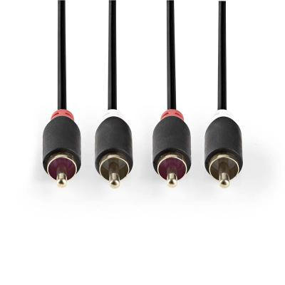 China El estéreo al cordón del cable del audio RCA se dobla varón de 2 X RCA a 2 amplificadores favorables del varón de X RCA en venta