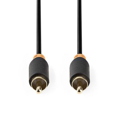 China Cable plateado oro del audio RCA, cable coaxial audio de 1,2 Digitaces del metro en venta