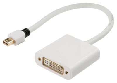 China Mini DisplayPort To DVI Adapter Cable , Displayport To Dvi Female Cable Gold Plating Plug for sale