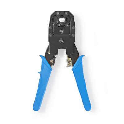 China RJ45 RJ12 RJ11 Ethernet Cable Tool Ratchet Crimping Pliers For Cat5 / Cat6 Connector for sale