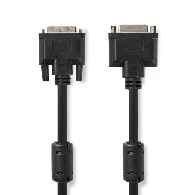 China TV DVI Extension Cord , DVI-I 24+5 Pin Male To Female Extension Cable With Ferrites for sale