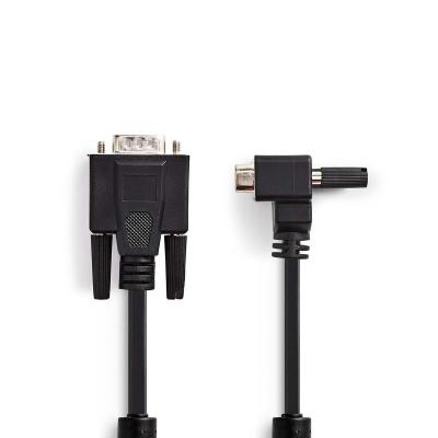 China 90 Degree Angled VGA Monitor Cable , Male Monitor Cable 6.6 Feet Gold Plating for sale