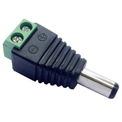 China DC Power Plug Terminal Block Adapter Male Jack To Wire Connector Adapter For LED Strips for sale