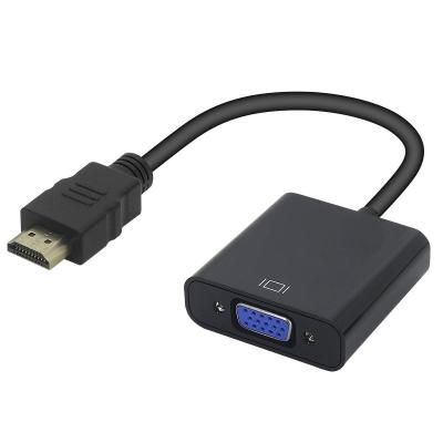 China 3.5mm des Audio- Hochgeschwindigkeits- HDMI Kabel Hdmi Hafen-Konverter-zu Vga-Schnur Schwarzweiss--0.2M zu verkaufen