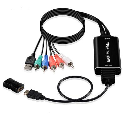 China Cabo preto HDMI da alta velocidade HDMI ao conversor do RGB YPbPr do componente 5RCA à venda