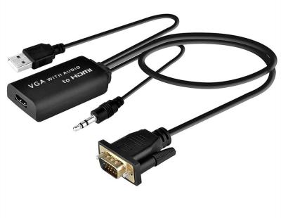 China O um VGA do projeto da maneira ao cabo de Hdmi com USB e cabo audio 1080P de alta resolução à venda