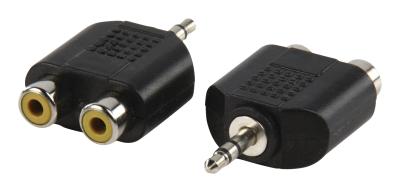 China 3.5mm Jack Audioadapter-Mann zum weiblichen Stereostecker 2xRCA für Multimedia-Verstärker zu verkaufen