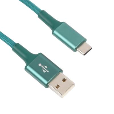 China Een mannetje aan Usb - van de Ladersusb van C Snelle van de de Verbindingskabel Nylon het Vlechten Groene Kleur Te koop