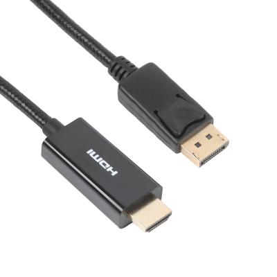 China Displayport To Hdmi Cable Displayport Adapter Cable Nylon Braiding 60hz 2m for sale