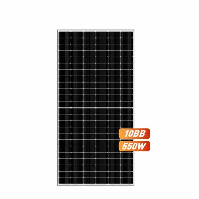 China Centro Solar Panel Monocrystalline 550 Watt System Coverage 48 Volts Black Box Frame Aluminum Connector 182mmx182mm for sale