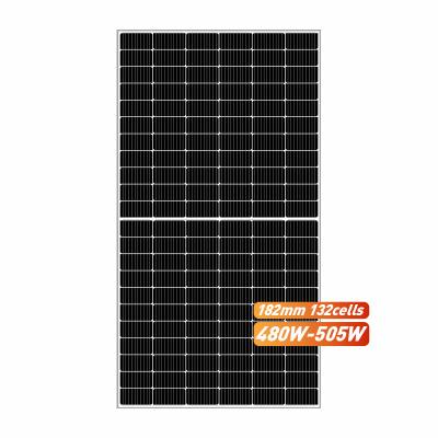 China Factory 500W 480W 490W 505W Modern New Design Low Price Solar Panel Roof Module 182mmx182mm for sale