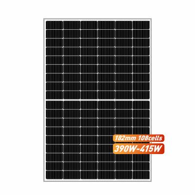 China 390W 400W 410W 415W Monocrystalline Black Color Full Europe Solar Panels Stock 182mmx182mm for sale