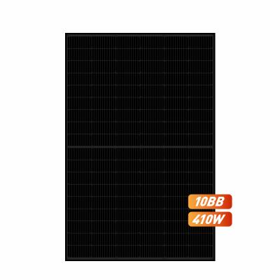 China Popular Selling Centro Factory Mono Solar Panel 410W Solid Black Frame High Efficiency Europe Black 182mmx182mm for sale