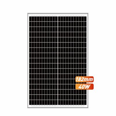 China Centro Factory Monocrystalline 40W Solar Panel 12V China PV Module 182mmx182mm for sale