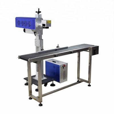 China Laser Marking High Speed ​​Flying Type CO2 Laser Marking Machine With Conveyor And Fiber Laser CO2 Machine for sale