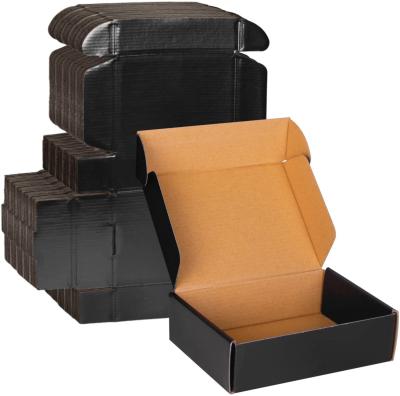 China Corrugated Box Mailers Black Cardboard Small Shipping Boxes for Mailing zu verkaufen