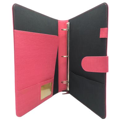 China Las carpetas de archivos colgantes decorativas de la oficina del OEM del ODM modifican el cuero para requisitos particulares 3 Ring Binder en venta