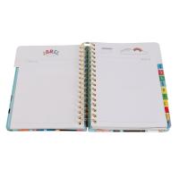 China OPP Agenda Organizer Planner Notebook Laminated Spiral Bound OPP 8 Inches X 9.5 Inches for sale