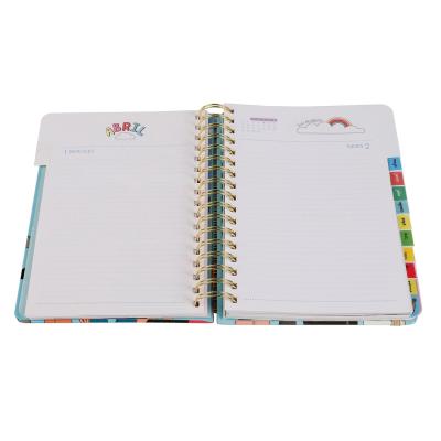 Cina L'organizzatore Planner Notebook Laminated dell'ordine del giorno di OPP si sviluppa a spirale OPP diretto 8 pollici X 9,5 pollici in vendita