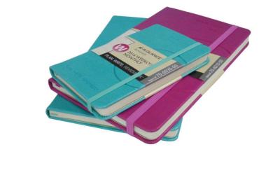 China Planner Book 202*240mm des Organisator-110GSM ledernes Tagebuch-Notizbuch SGS mit elastischem Band zu verkaufen