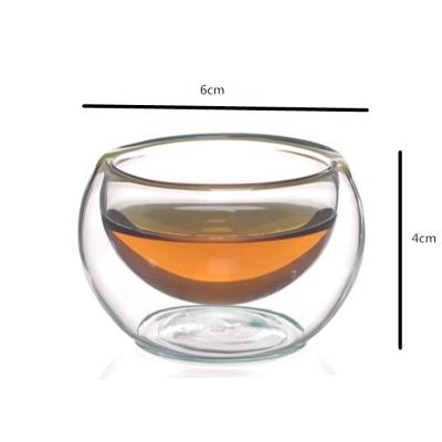 China Double Wall 40ml Borosilicate Glass Coffee Tea Infuser & Glass Tea Sets Stored Water for sale