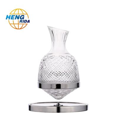 China CLASSIC Vintage Whiskey Decanter Glass Crystal Design Luxury Decanter With Stand Tumbler for sale