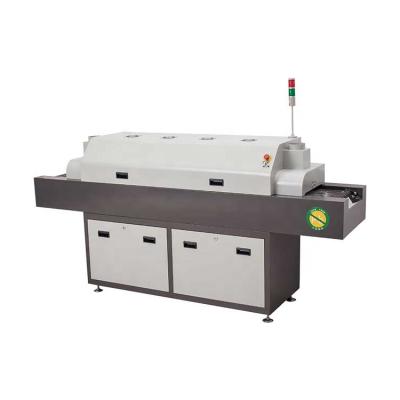 China PCB Soldering Lead Free Hot Air 4 Heating Zones Reflow Oven SMT Reflow Solder Machine For LED (UP 4 DOWN 4) for sale