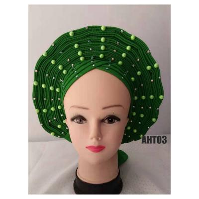 China African simple fashion aso oke aso oke gele gele aso gold color aso oke headtie african headtie for sale