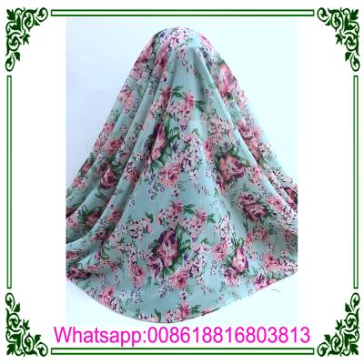 China Colorful hot high quality soft polister flower fabric 100% French Chiffon Chiffon sale fabric colorful pattern for women for sale