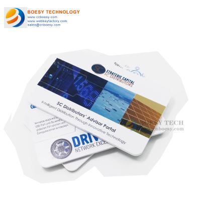 China Promotional Items WK011-Flat Instruction Card Credit Card USB Webkey, Full Colors Printing Business Card Digital Plastic USB Web Key. for sale