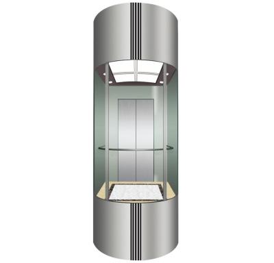 중국 Professional Made Traction Passenger Elevators  Automatic indoor Sightseeing Glass Elevator 판매용